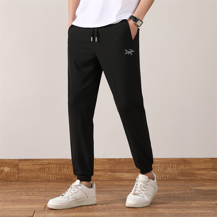 【海外撤柜】高品质刺绣鸟家夏季男士冰丝弹力休闲裤轻薄透气九分裤