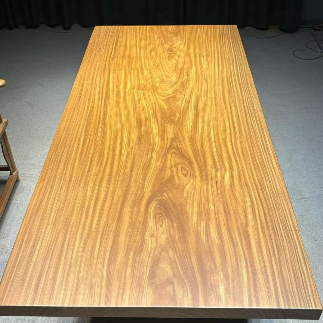 柚木大板茶桌实木整板可做色适合客厅会议使用227-100-6