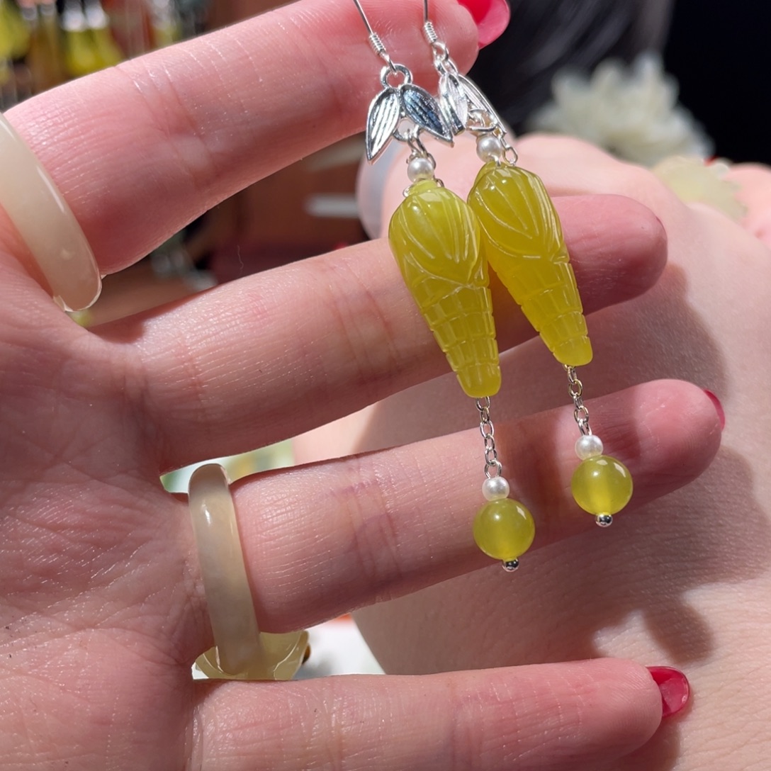 蛇纹石玉未镶嵌发饰