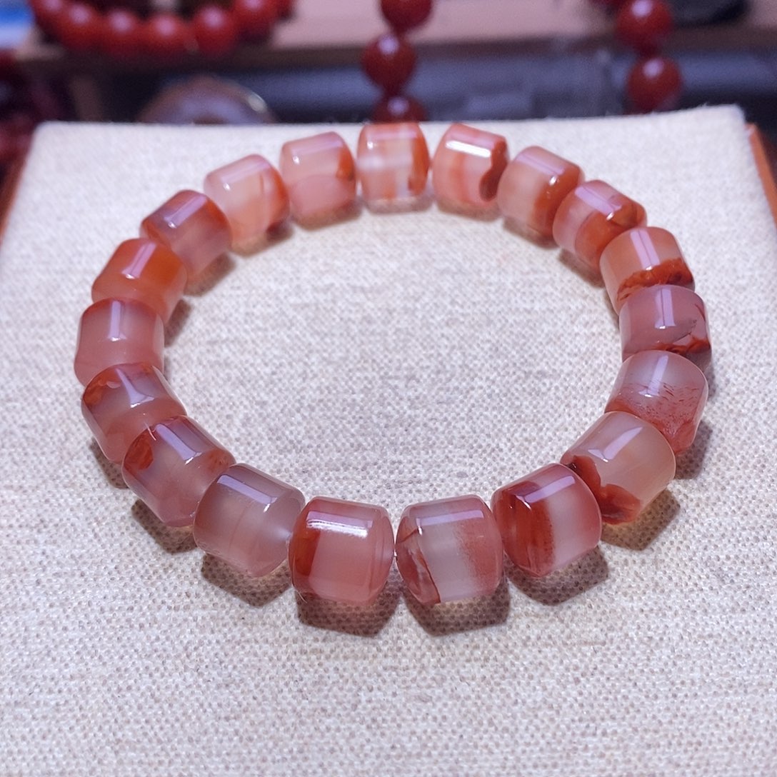 南红玛瑙未镶嵌手串卡10