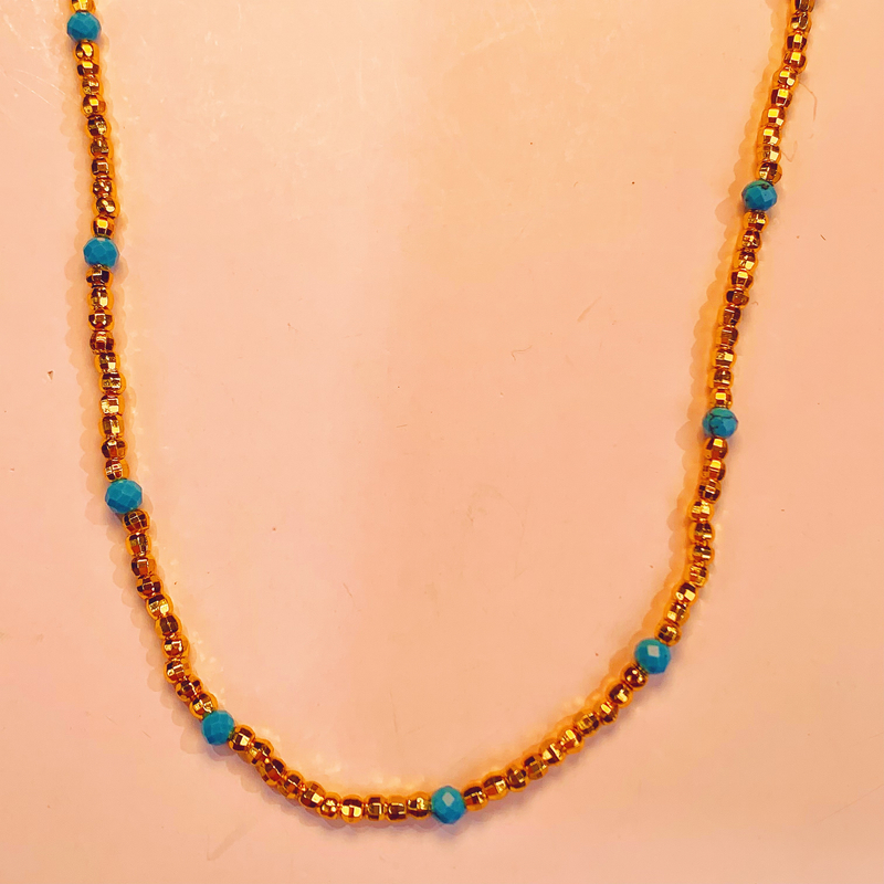 项链 JD20D044古法蹦迪珠项链多样性发货