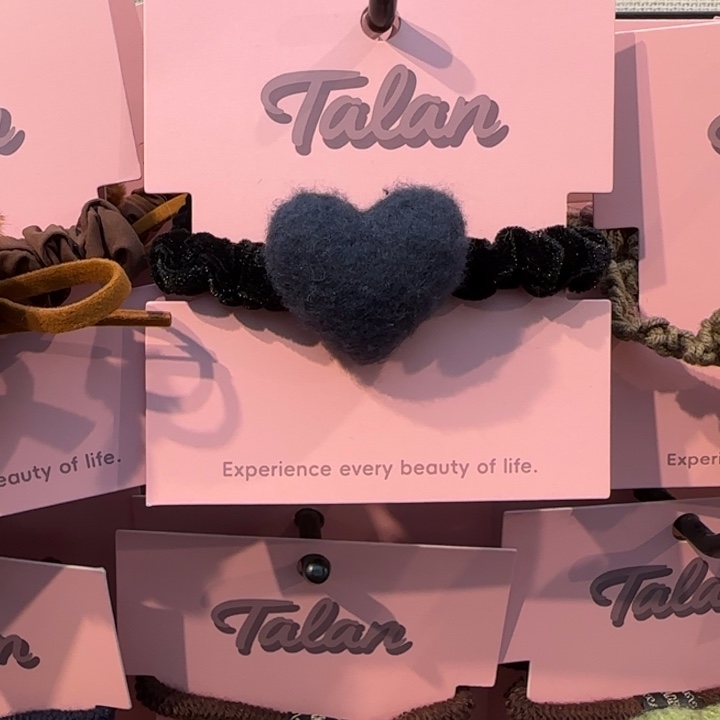 布艺铁合金发绳爱心