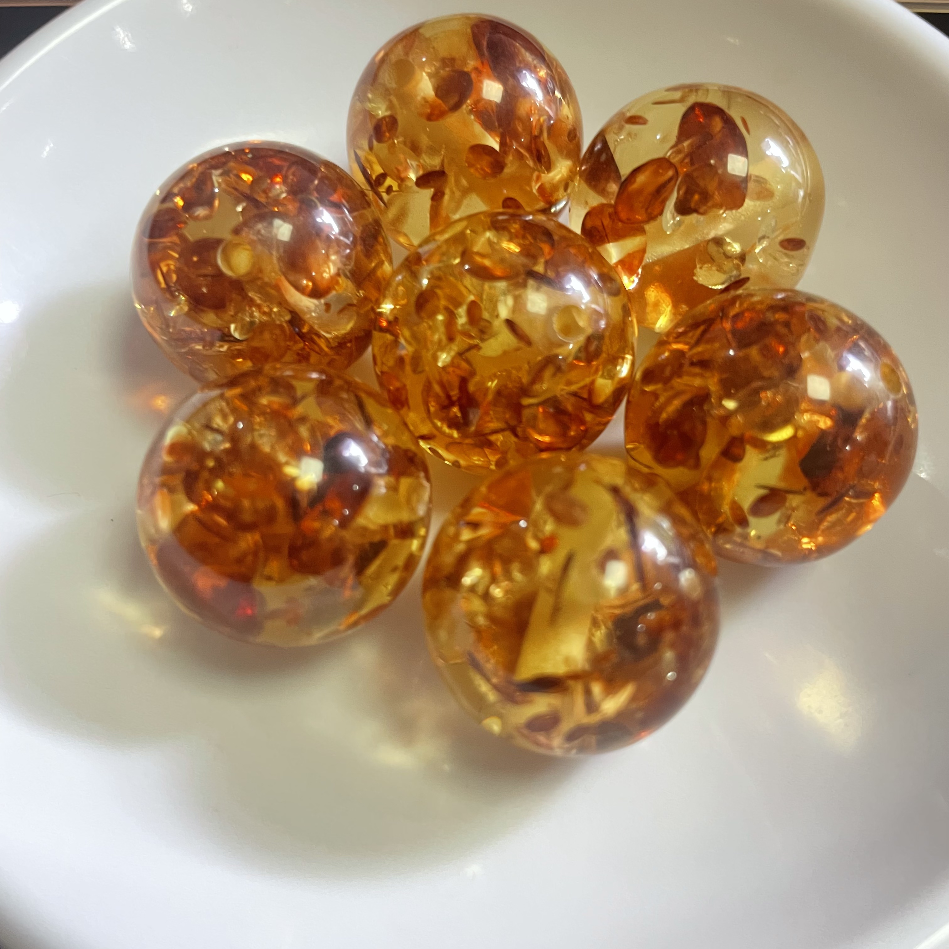 散珠锦鲤花珀1222   20mm*   1颗（赠弹力绳）