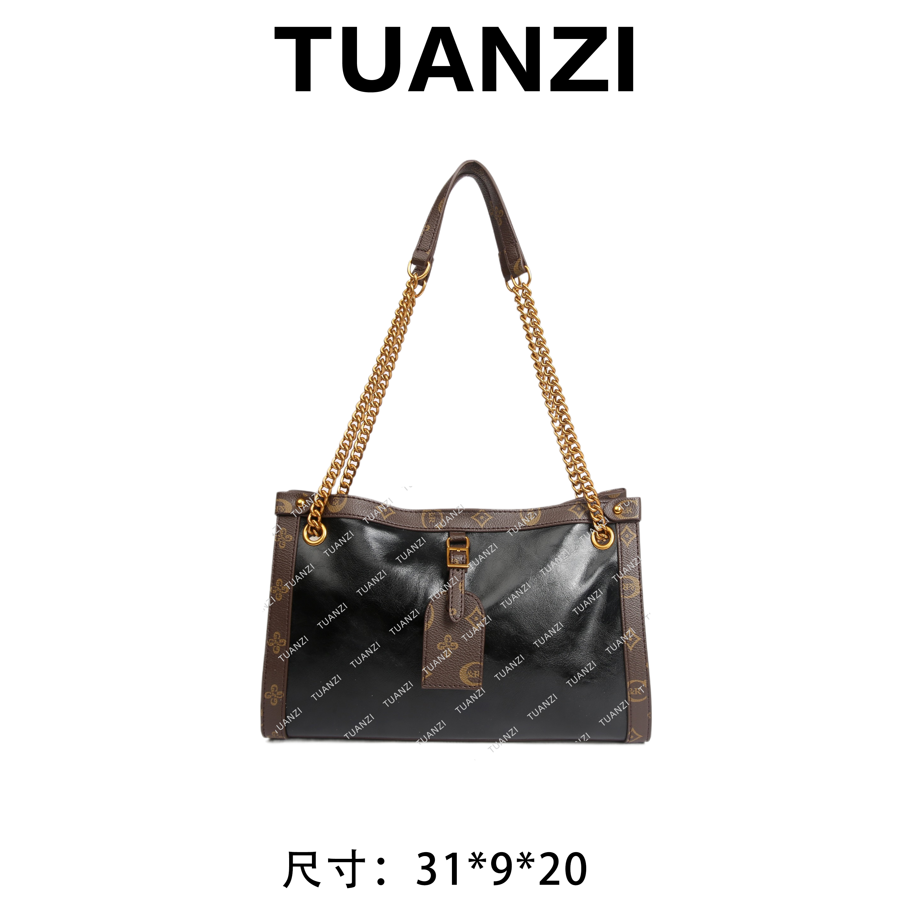 【高端玩家】新款经典女士轻奢时尚腋下女包 SKL-7309-黑/花