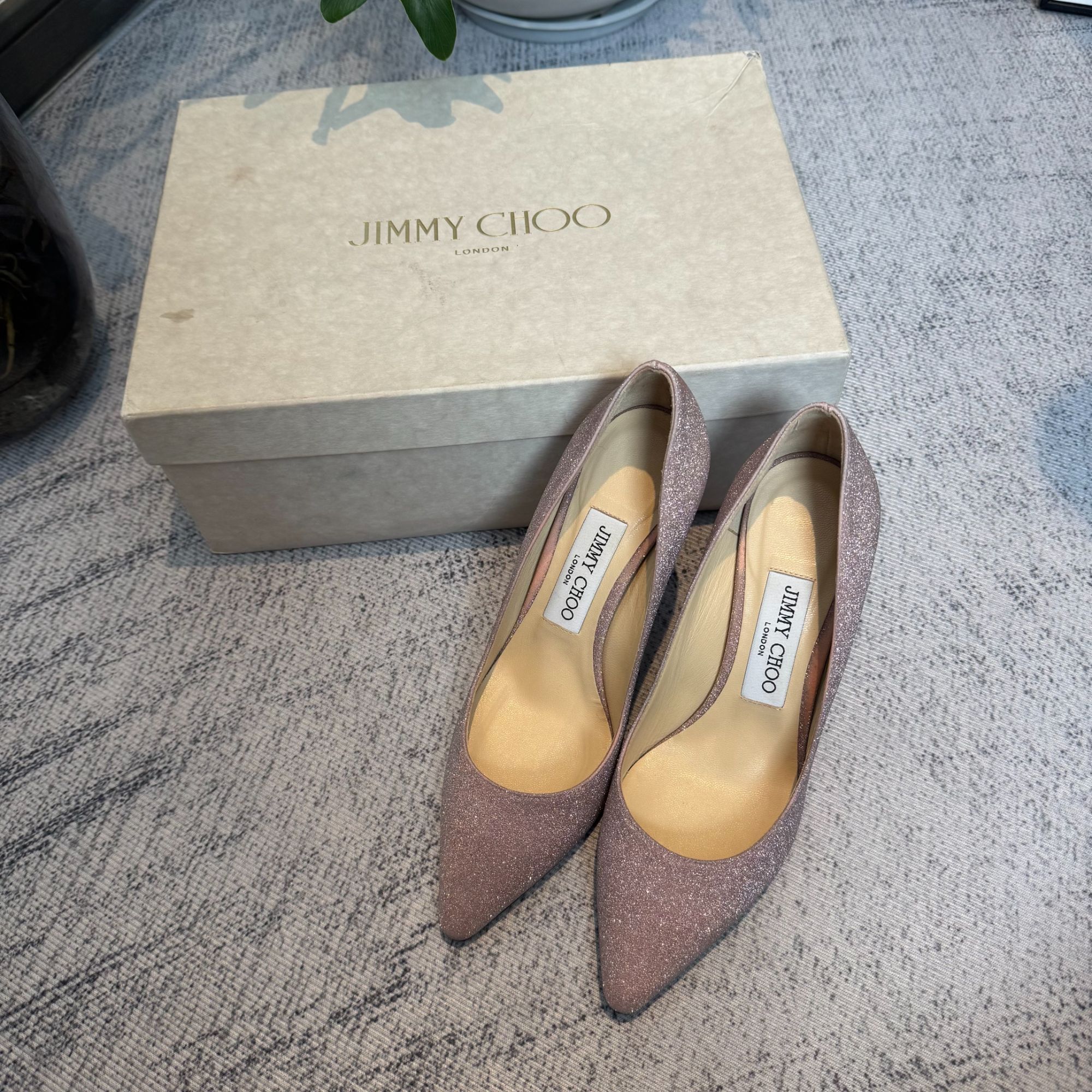 95新 JIMMY CHOO/吉米周 /葡萄籽奢潮/亮闪闪高跟鞋/35.5码