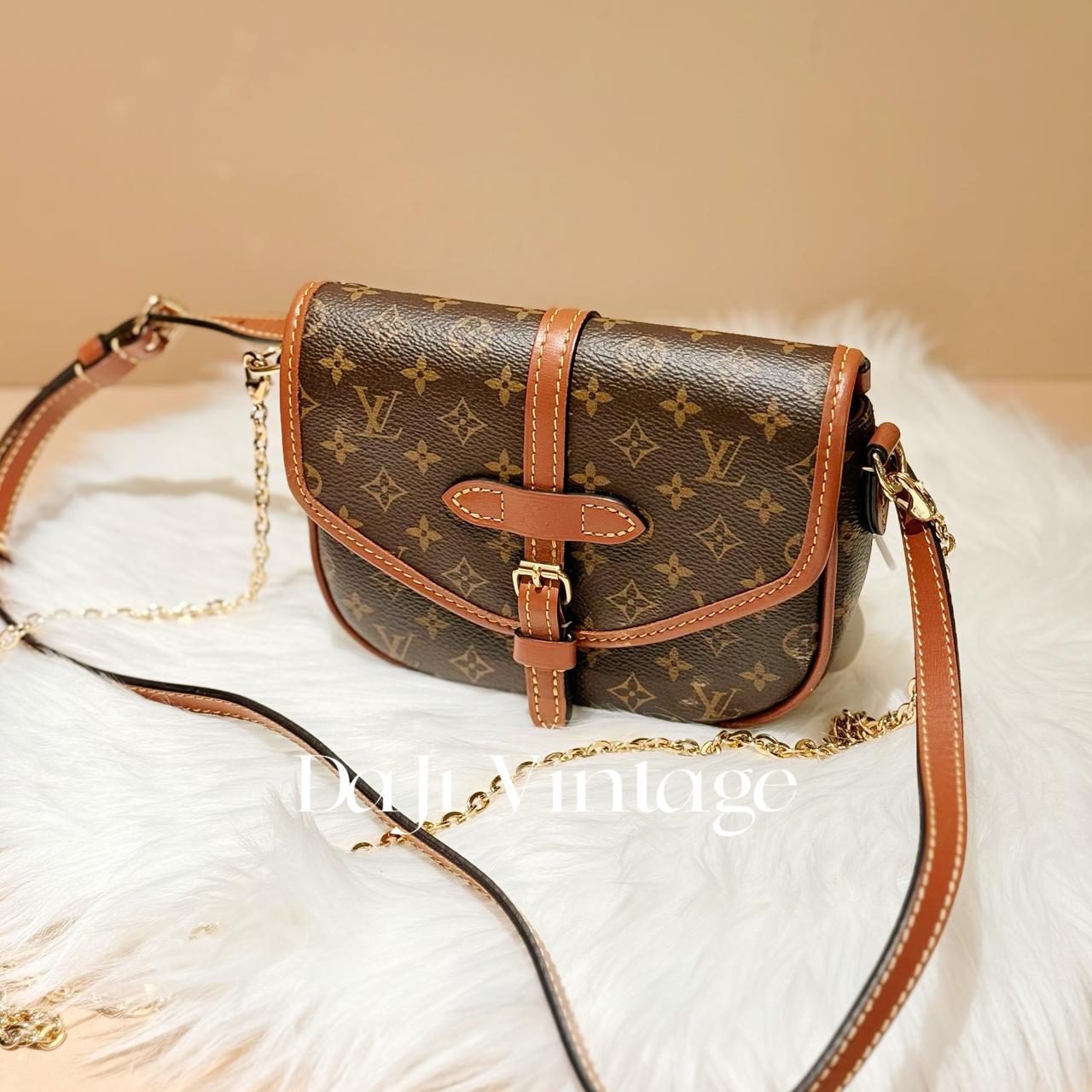 大吉中古/LV路易威登棕色老花solo斜挎腰包