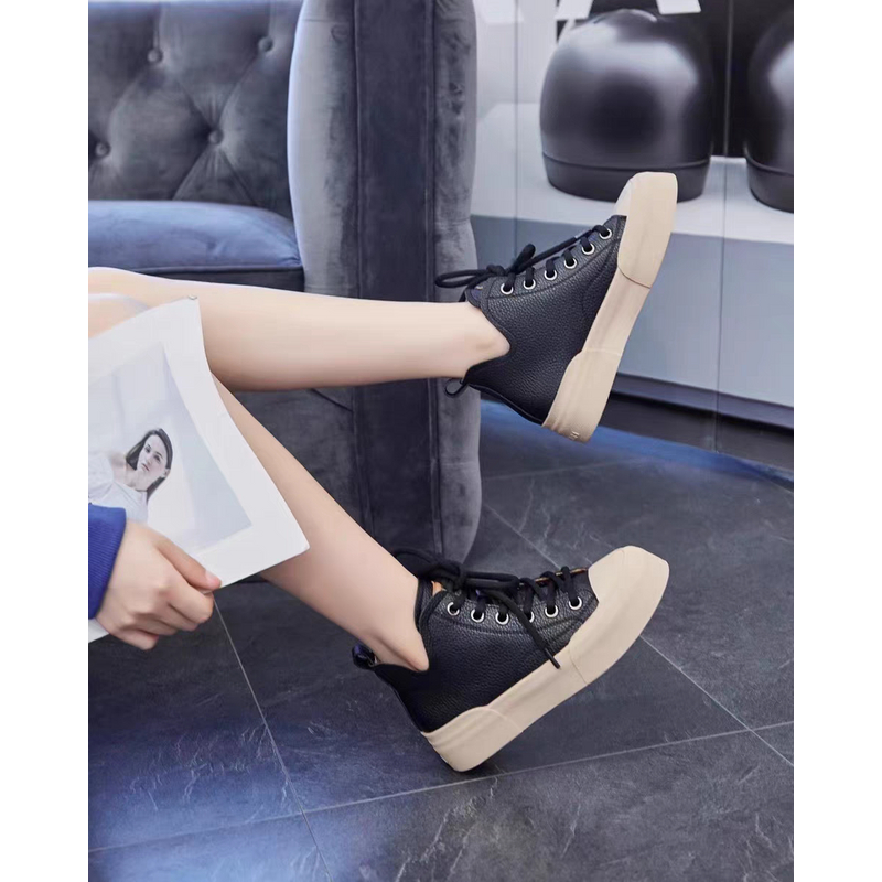 高帮鞋女厚底春季新款百搭休闲女鞋韩版潮流运动板鞋女 98908
