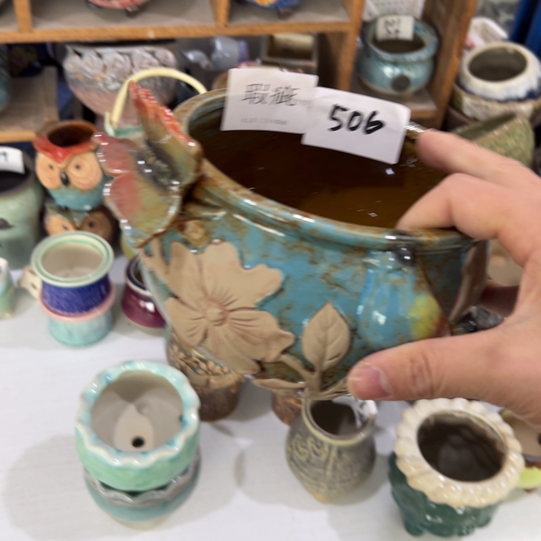 陶瓷陶瓷多肉花盆@@506