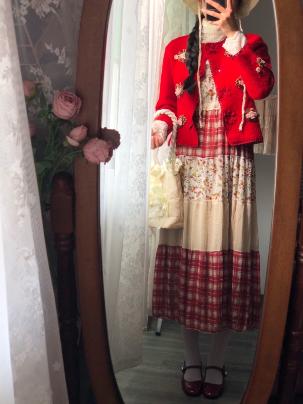 【多拍链接】古着连衣裙奈奈风森系少女田园y2k昭和风套装vintage