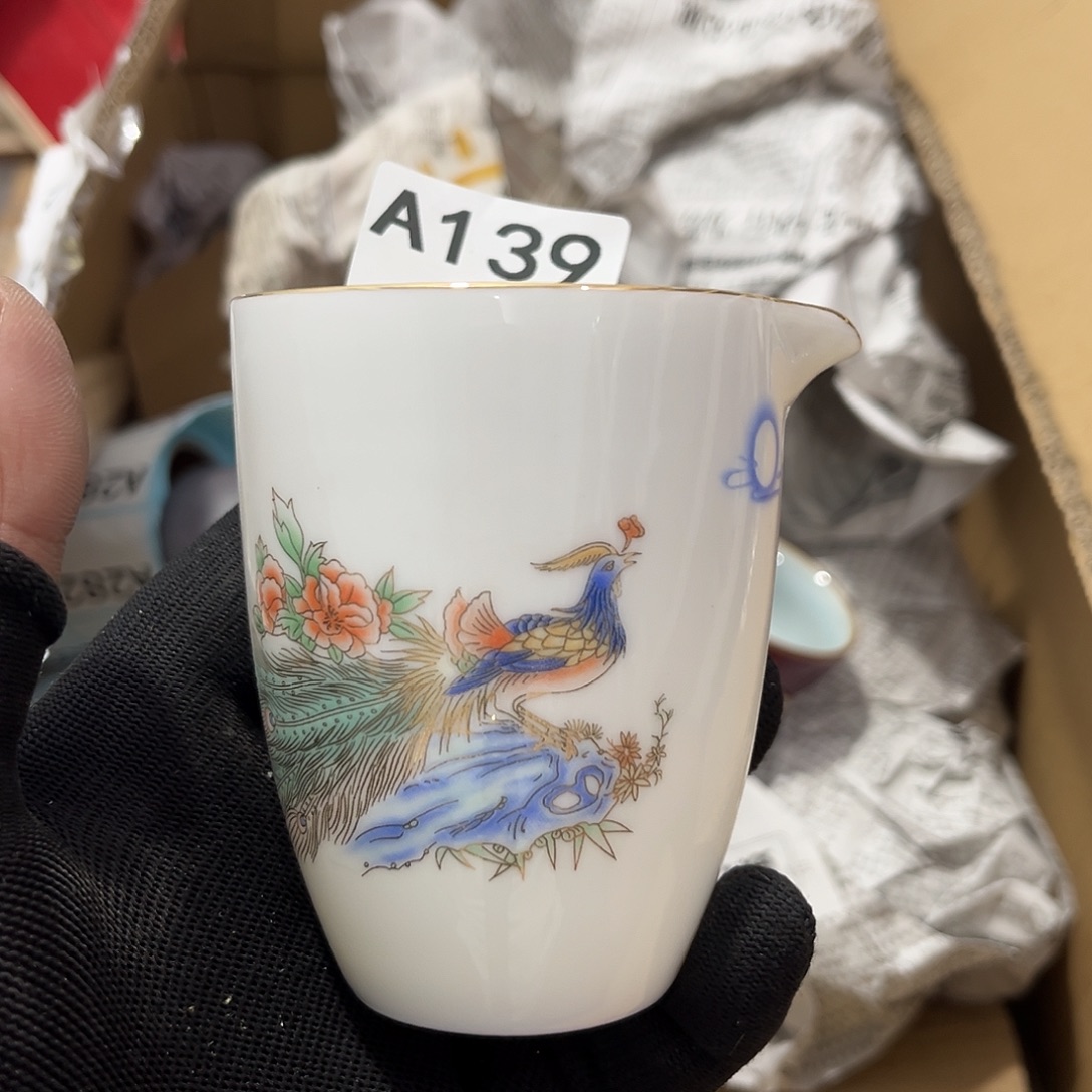 瓷片茶摆件工艺品摆件666