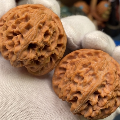 文玩核桃吊坠43全品白茬山地红皮苹果园