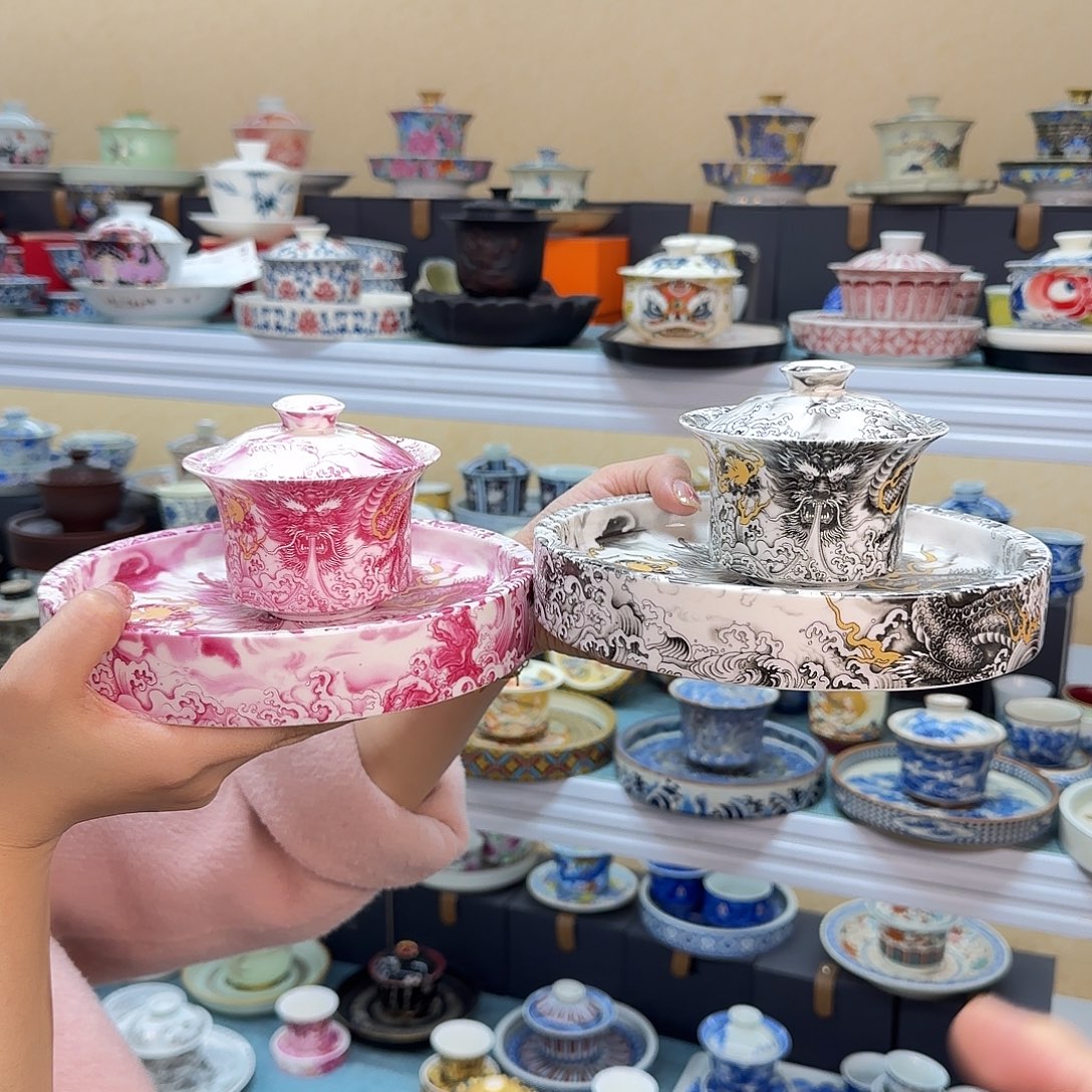 盖碗的时候就可以把