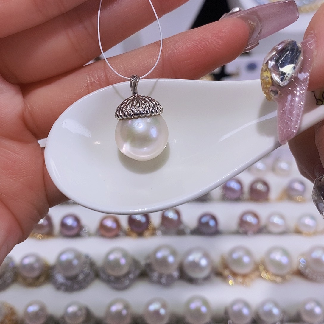 淡水珍珠颈饰银S925镶嵌
