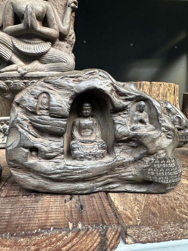 高端复古摩崖石窟摆件