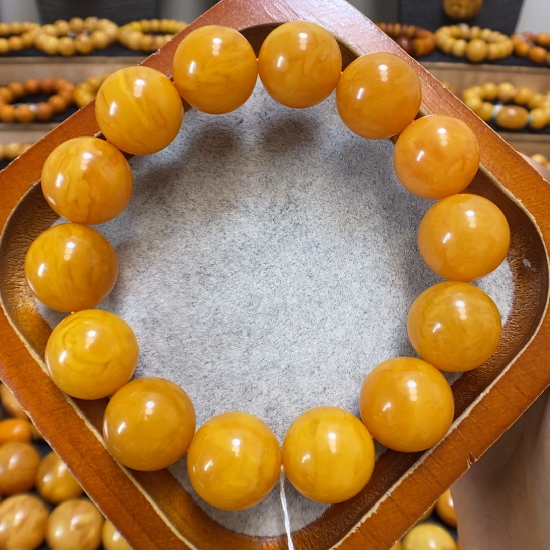 未镶嵌蜜蜡手链蜜蜡