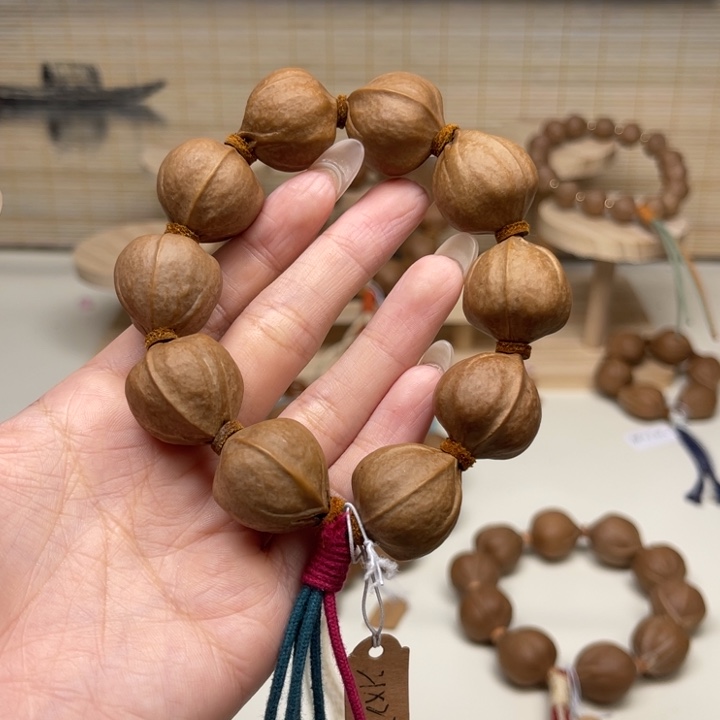 落***尘手串/手链橄榄核21.23精品梅林铁核