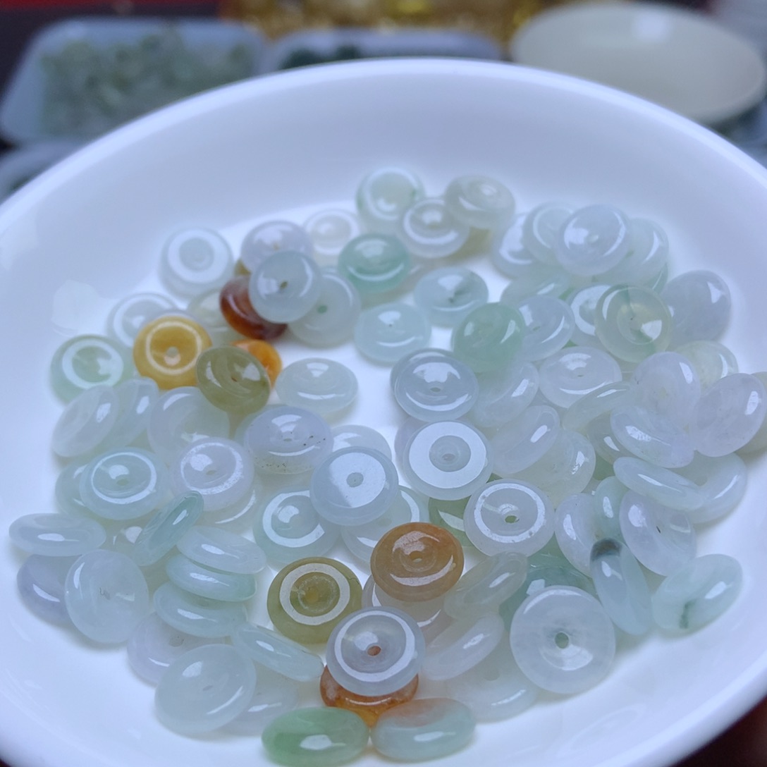 未镶嵌手链翡翠卡9平安扣10个