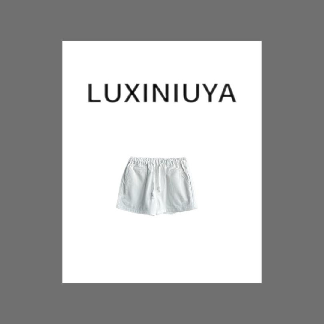 【LUXINIUYA】夏季极简松紧腰休闲抽绳短裤#CX2982
