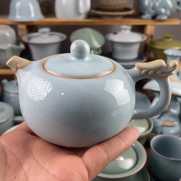 J原矿微微瑕福利天青龙头西施壶