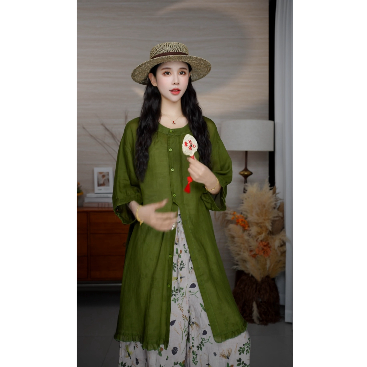 绿野仙踪 设计款苎麻袍子裙