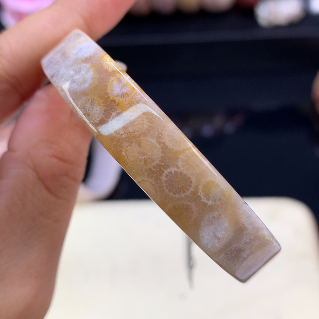 硅化珊瑚（珊瑚玉）未镶嵌颈饰五折手镯51.4圈（23号）