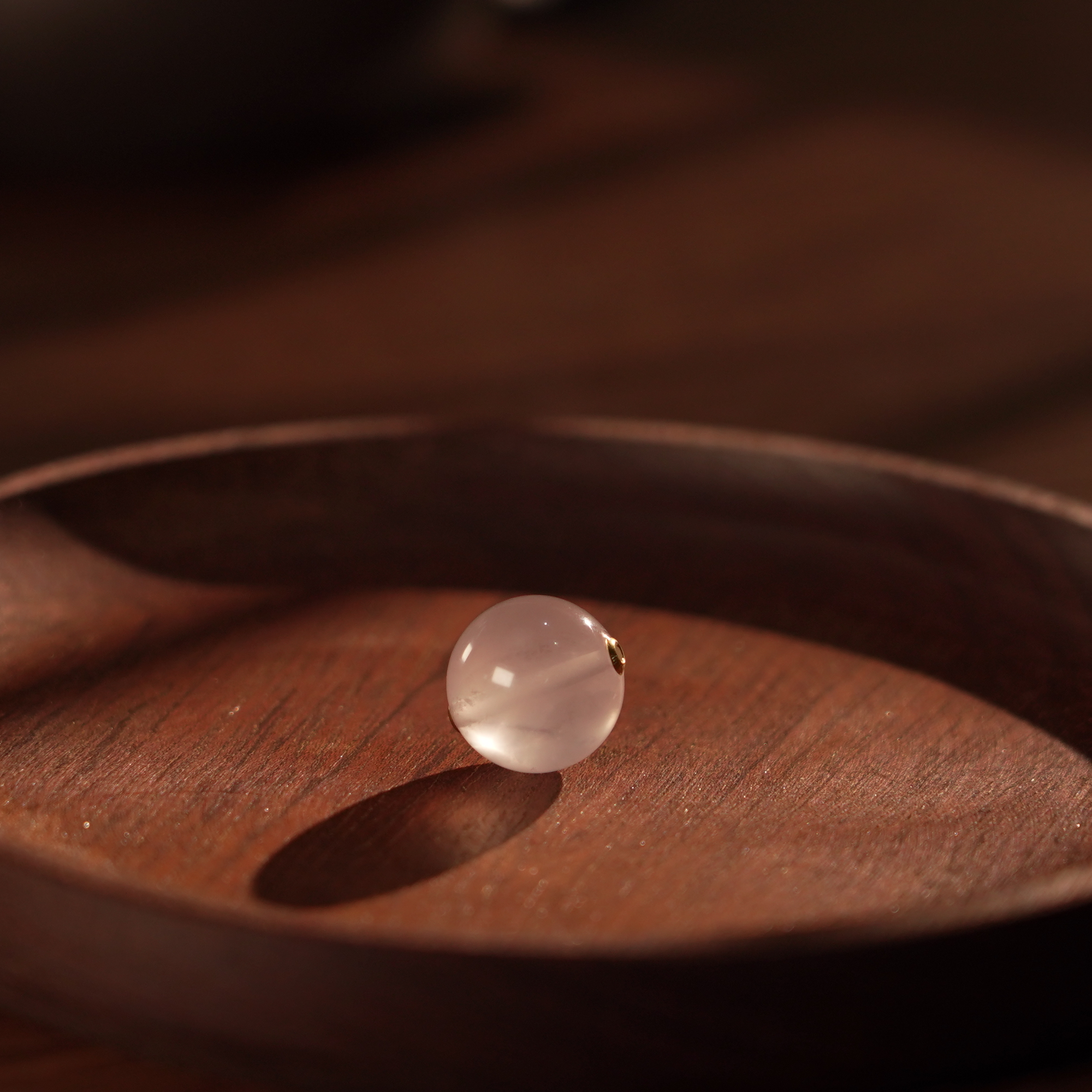 【睿泽赏宝】18K粉水晶樱花粉路路通吊坠 12mm JJT2051