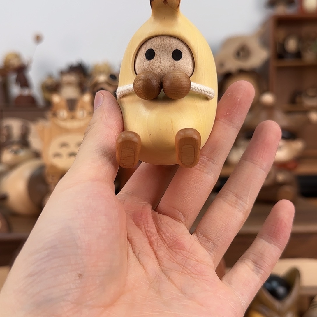 木大叶黄杨香蕉人摆件