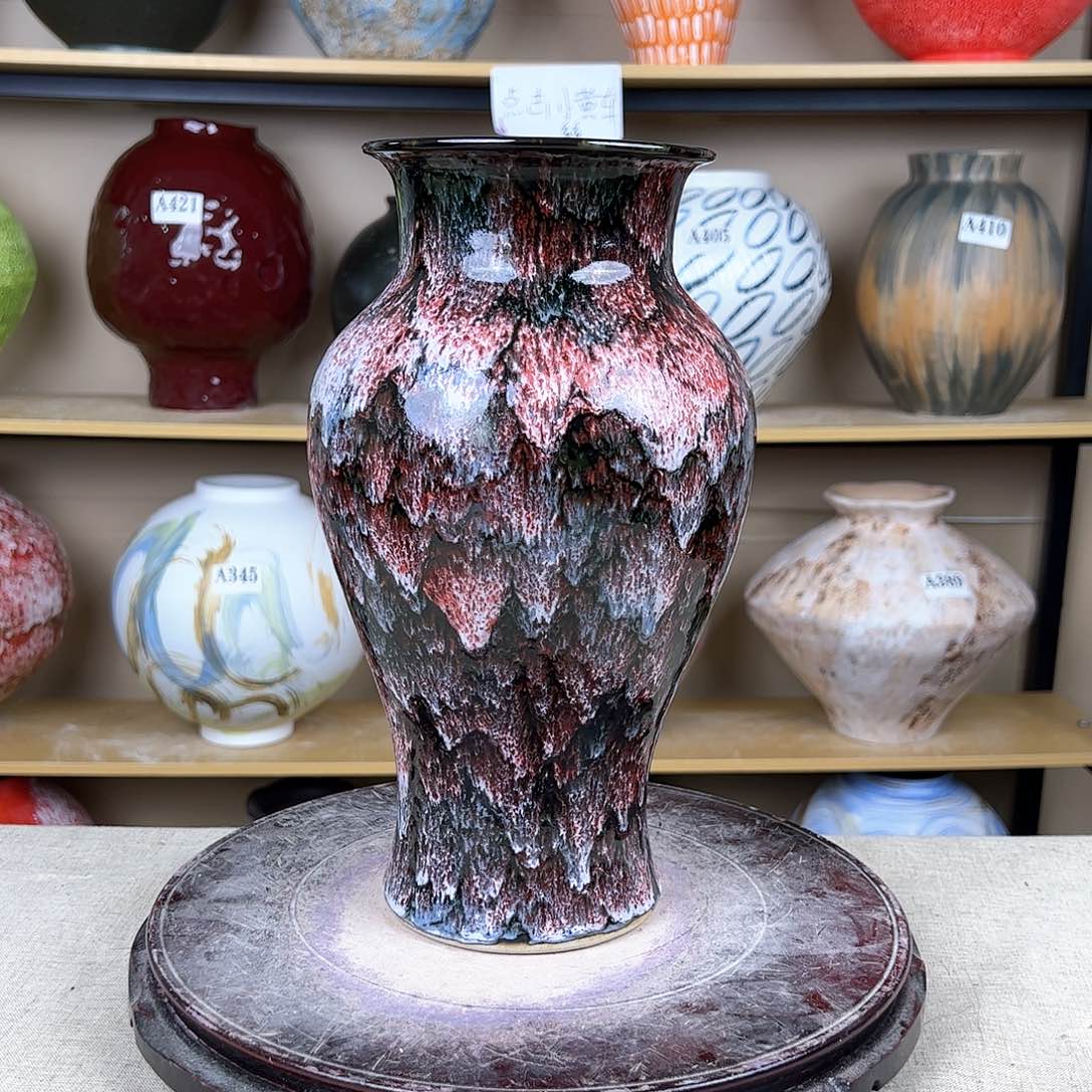 陶瓷12花瓶摆件创意