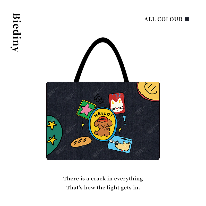 奇妙小狗可爱妈咪包ins托特小包手提袋便当包通勤手提袋上班专用