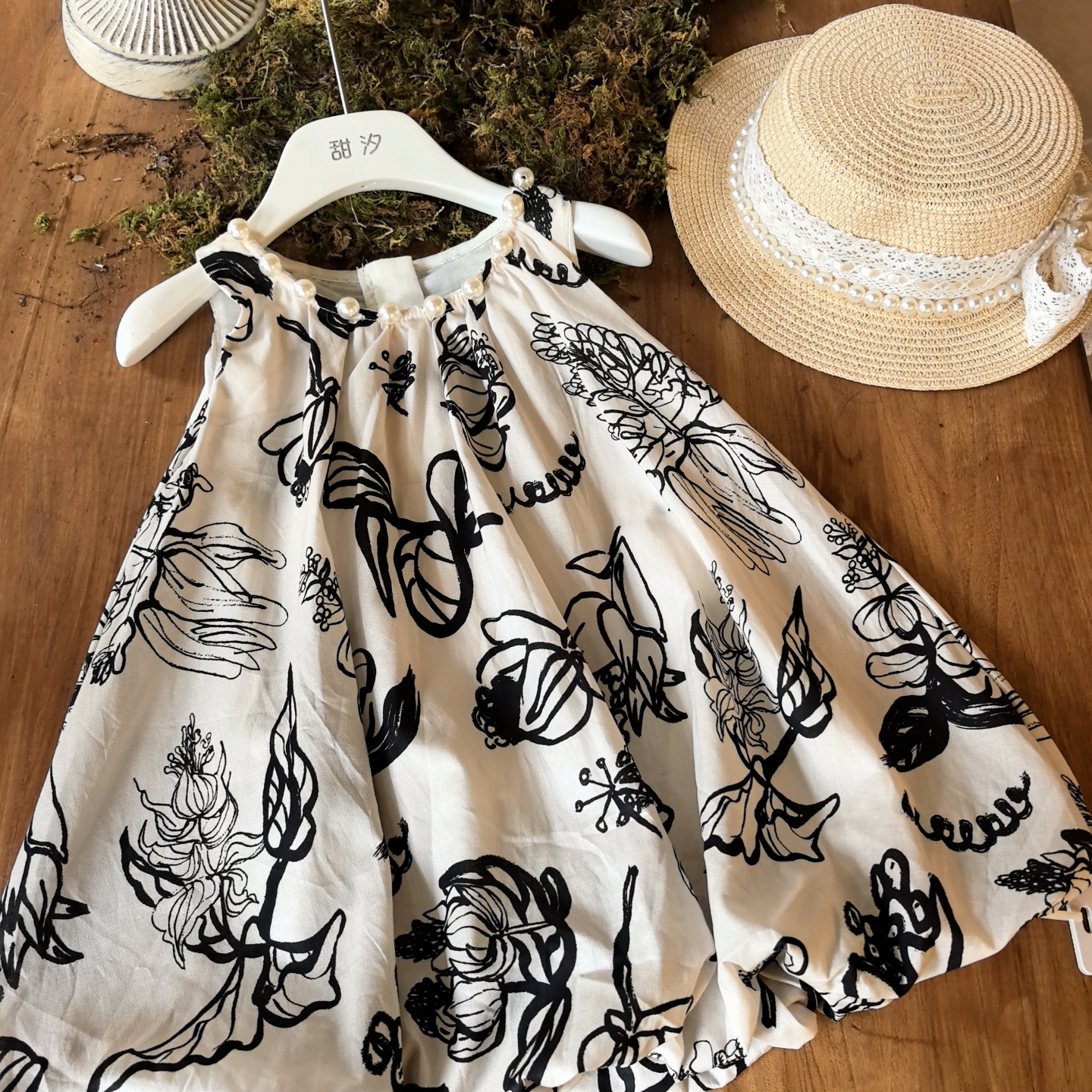 甜汐·25夏~水墨画连衣裙80226