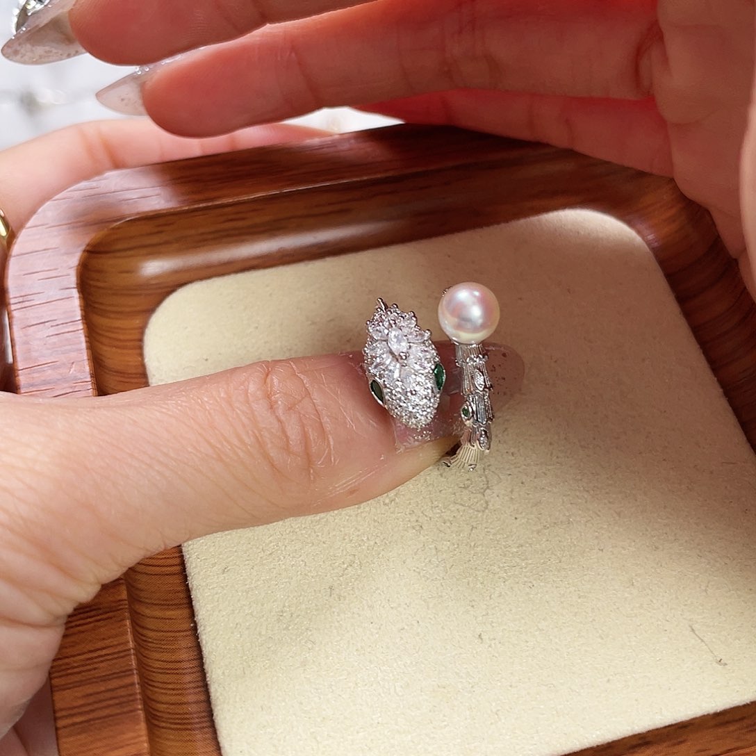 海水珍珠戒指银S925镶嵌