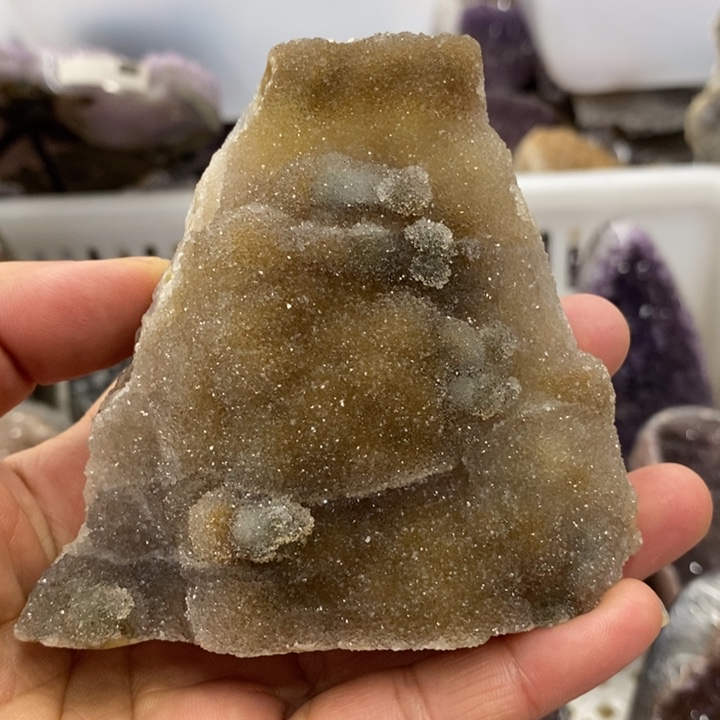 未镶嵌紫晶珠宝半成品