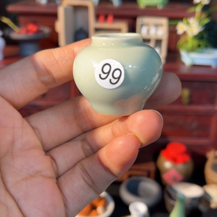 摆件微陶老王迷你花瓶