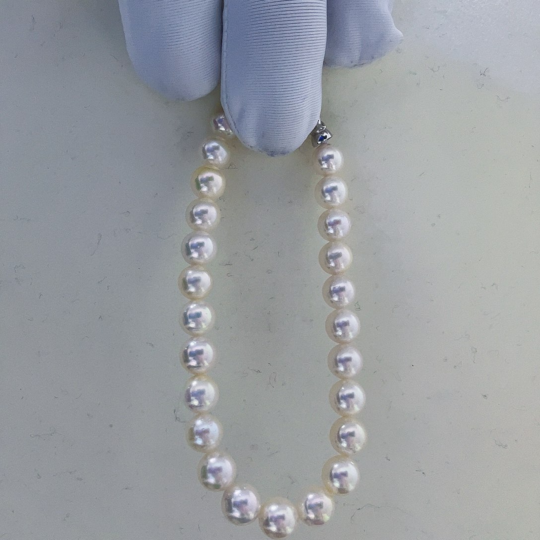 海水珍珠海水akoya设计款手链6-7mm银S925镶嵌