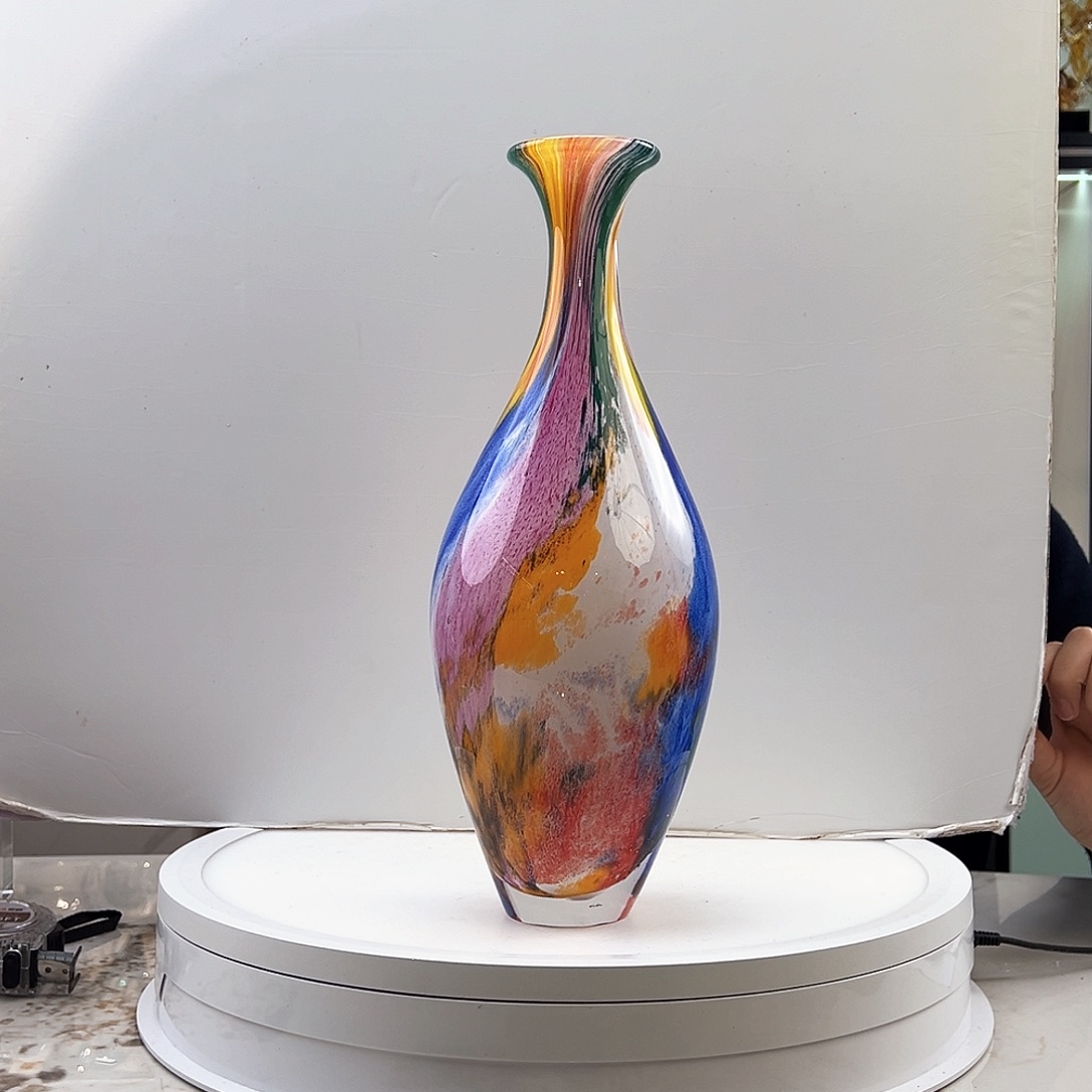 茶盏琉璃水晶花瓶