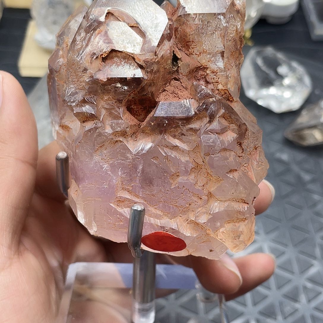 水晶红泥骸骨未镶嵌