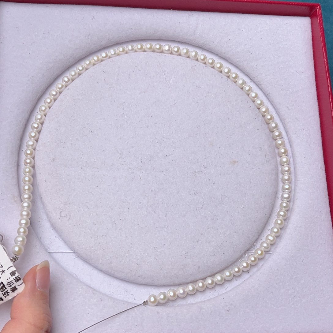 淡水珍珠项链银S925镶嵌