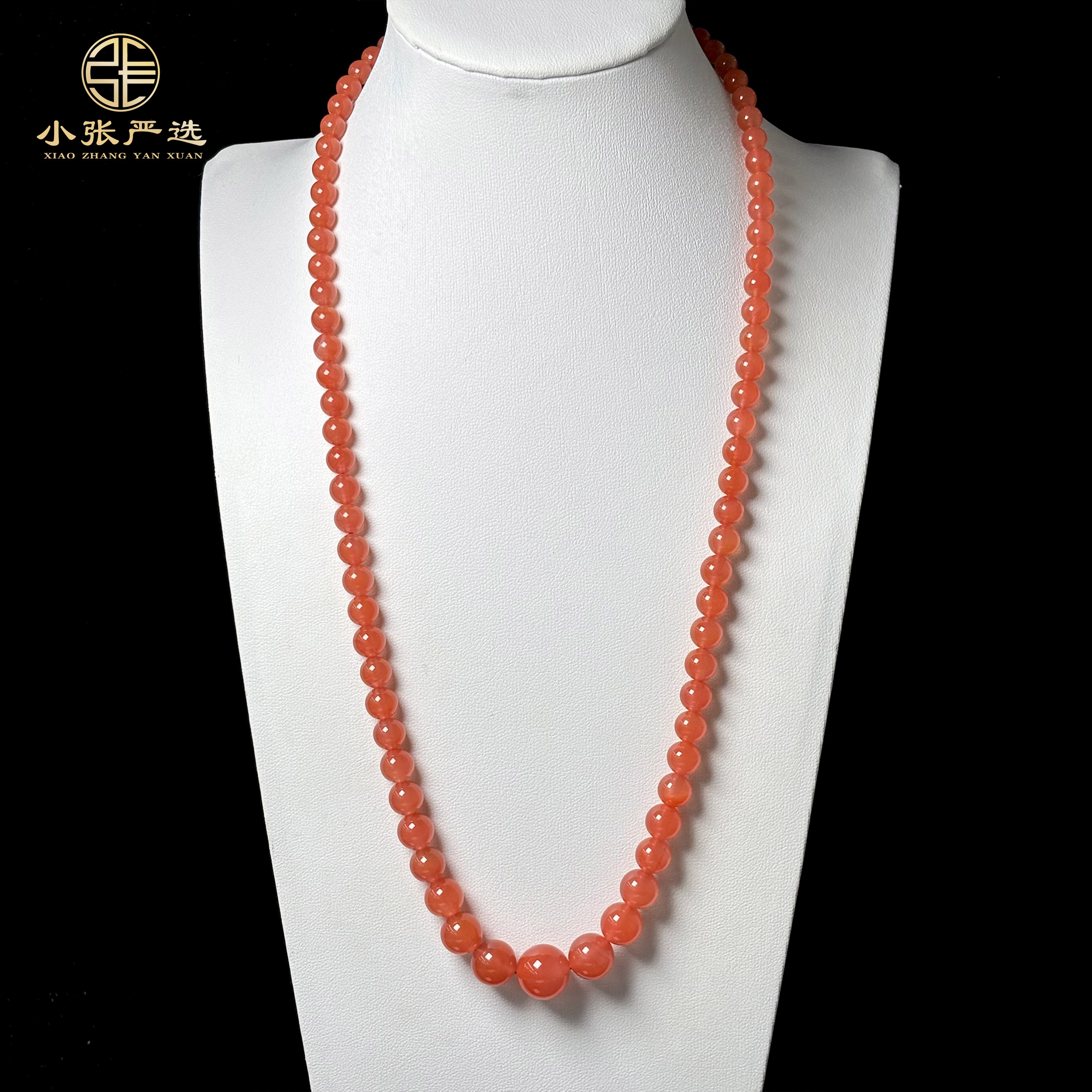 【小张严选】HR111898 南红圆珠塔链项链 4-12mm 多样发其一