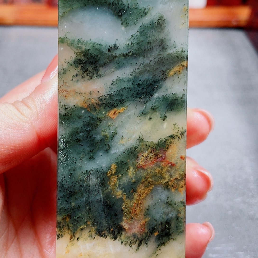 玉桂林鸡血玉印章镇尺20