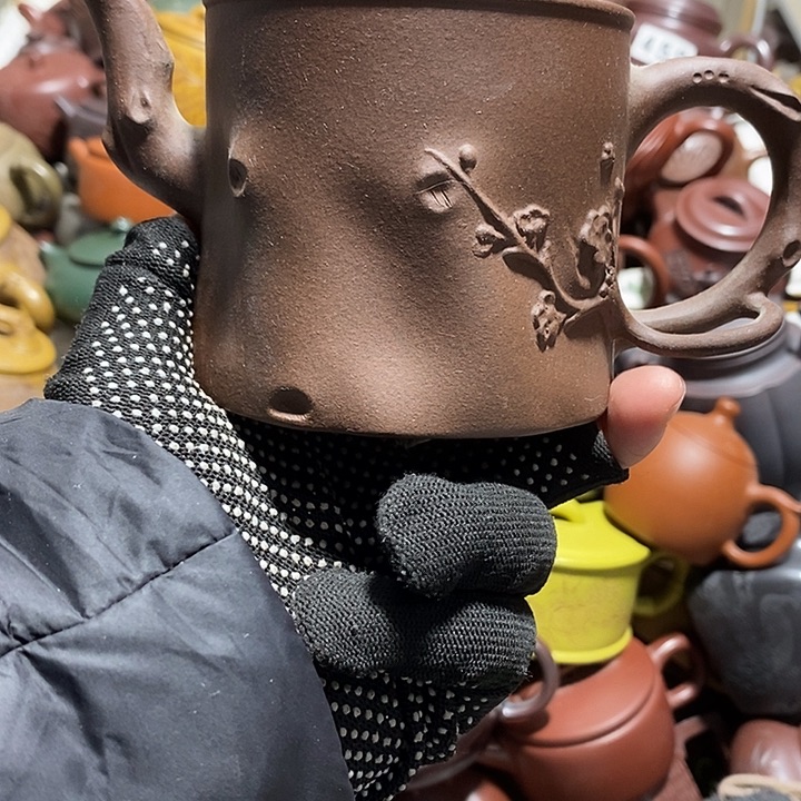 紫砂茶壶口磕两处