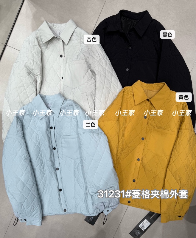 XW#31231#菱格加棉外套 FL    