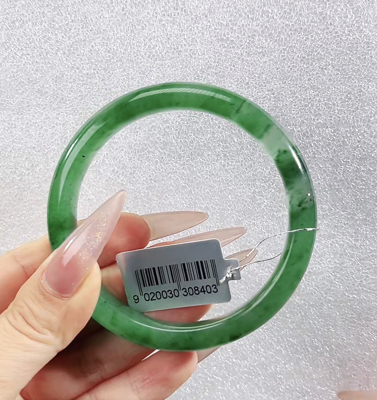 天然石英质玉非洲翠手镯60绿色时尚