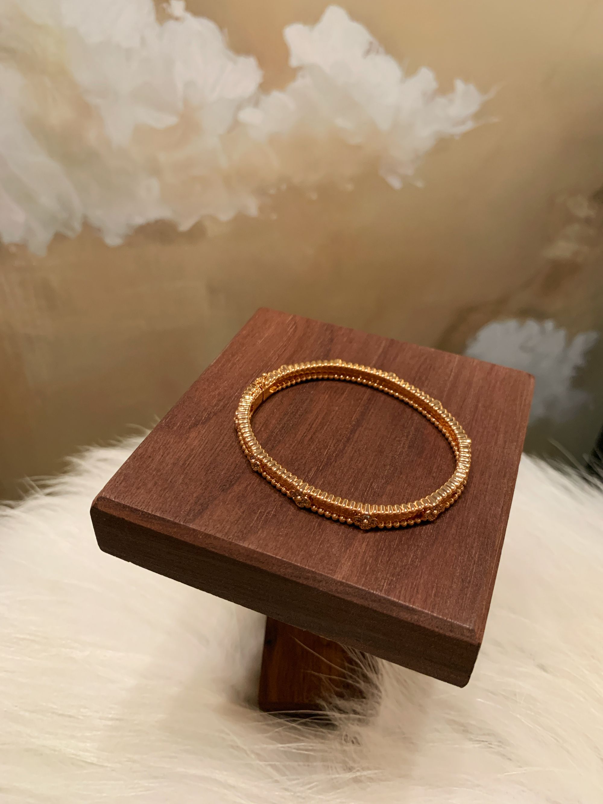 铜合金手镯 金色简约万花筒手镯MZ4374