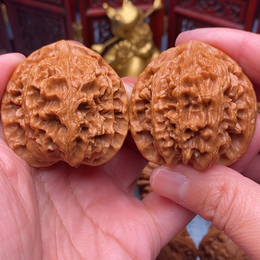 文玩核桃把件毕业精品桃心苹果42尺