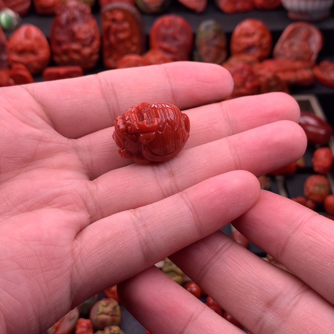 南红玛瑙南红川料精工龙龟20.2mm未镶嵌