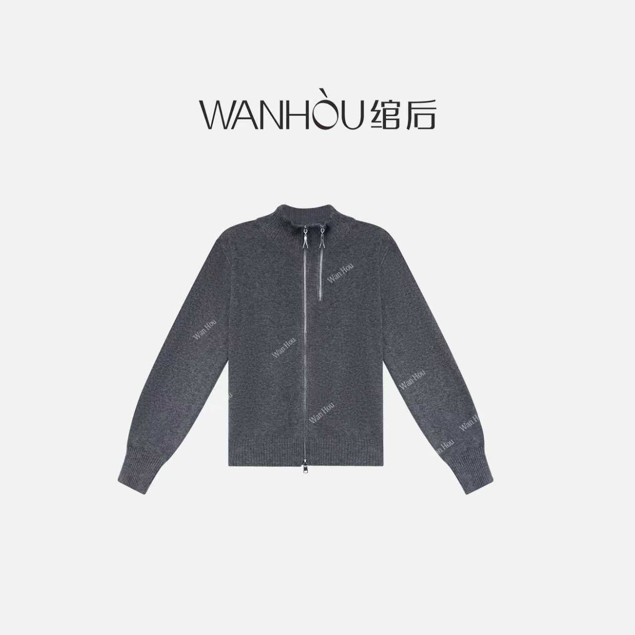 【C3775】#绾后-韩系时尚百搭双股双拉链开衫女装SS