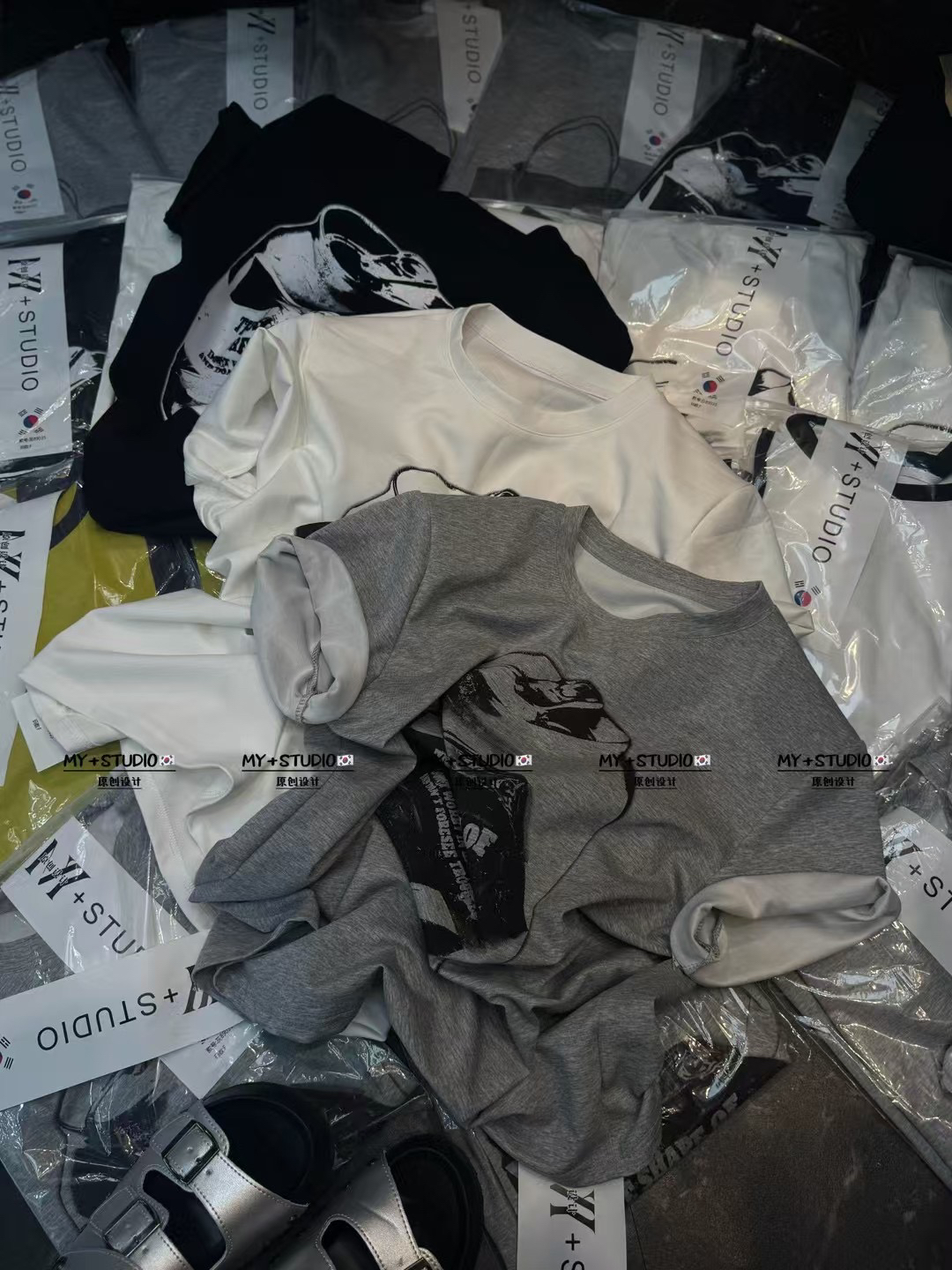 2025春夏新款个性设计美式感酷辣大版T恤