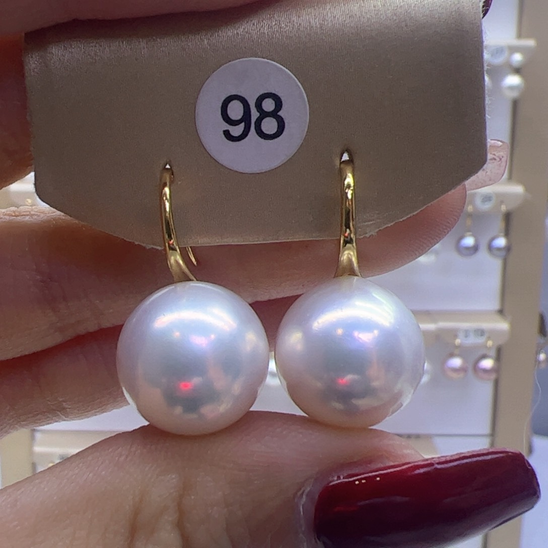 淡水珍珠耳饰银S925镶嵌