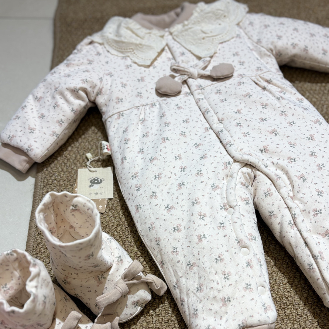 加厚棉婴幼儿冬季连体外出服保暖哈衣爬服