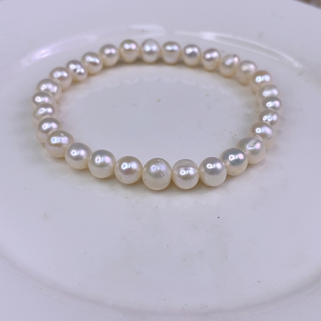 淡水珍珠手绳合金